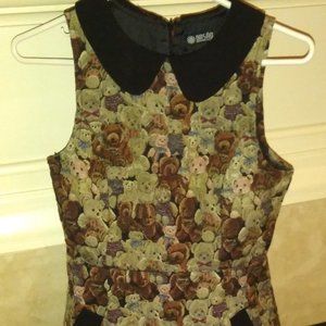 TEDDY BEAR PRINT DRESS